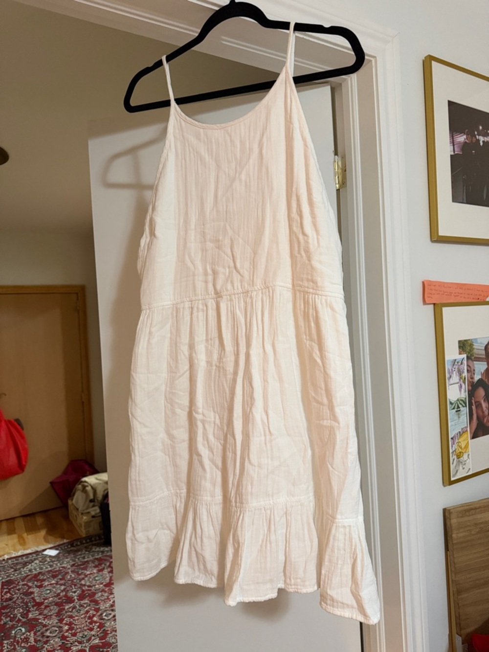 Aritzia white Backless Tiered Sundress